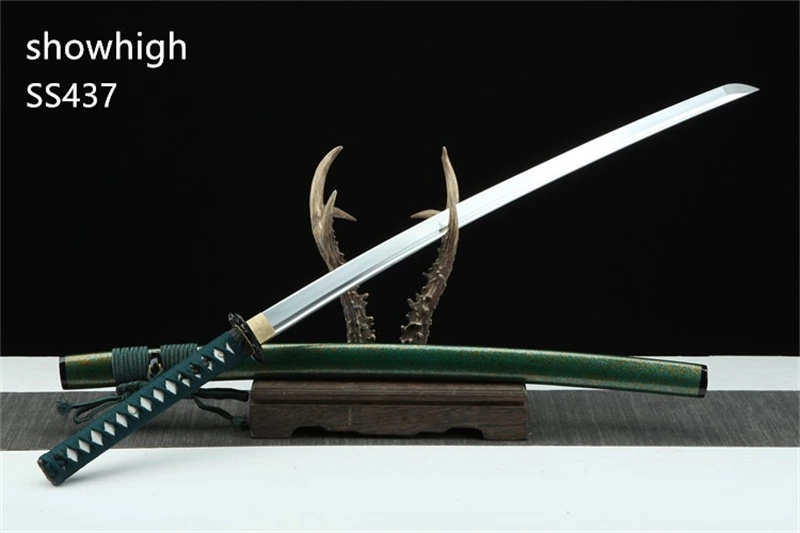 Handmade carbon steel green katana Swords ss437