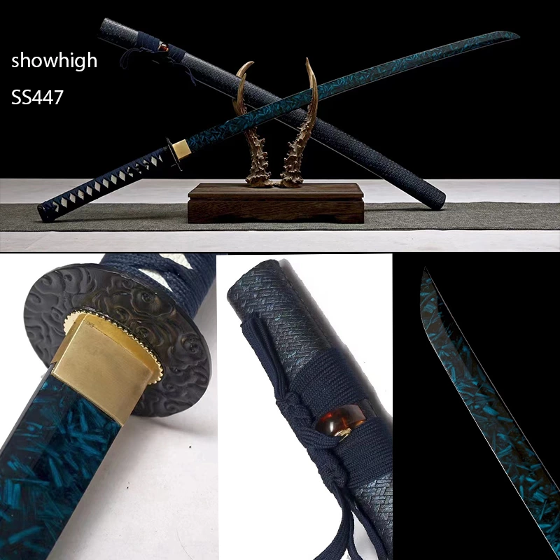 Handmade high carbon unique pattern  katana Swords  ss447