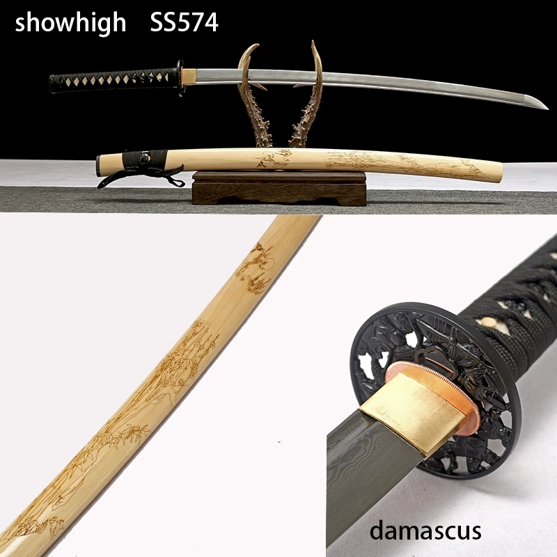 Handmade bamboo damascus  Swords ss574