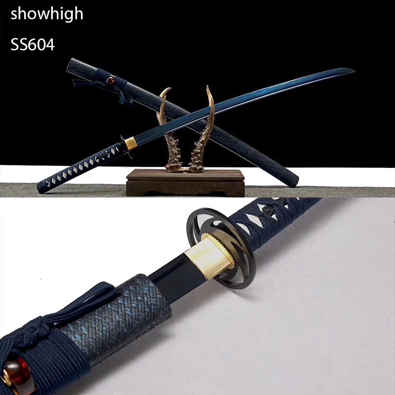 Handmade functional blue katana  Swords ss604