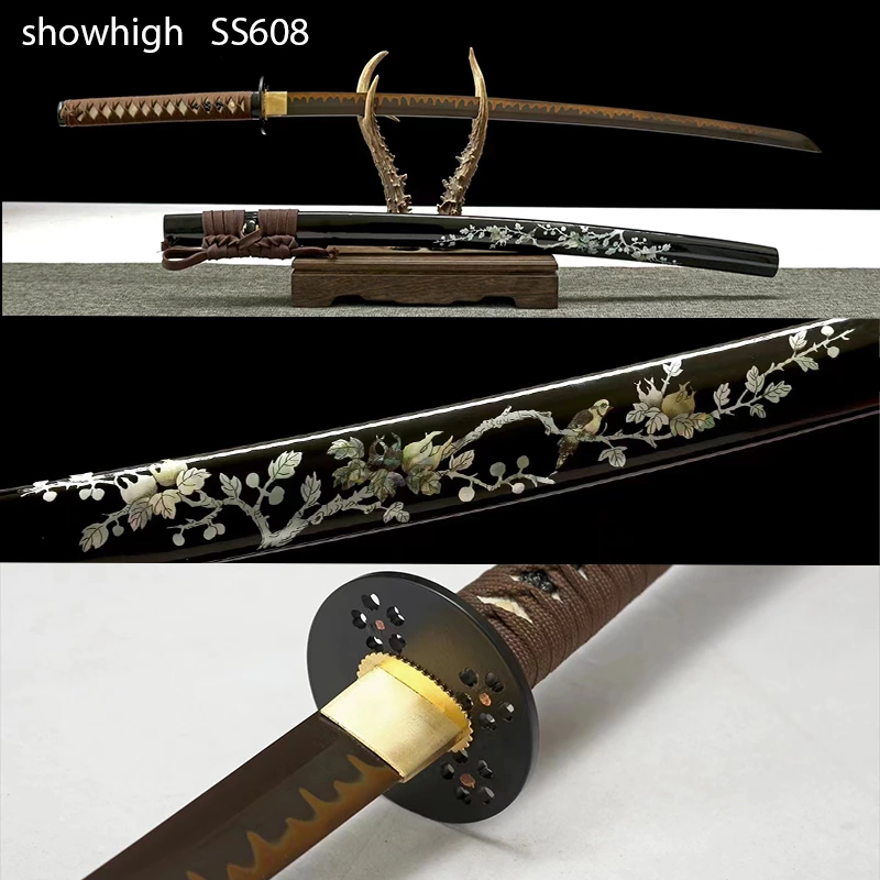 Handmade T10 real hamon katana Swords ss608