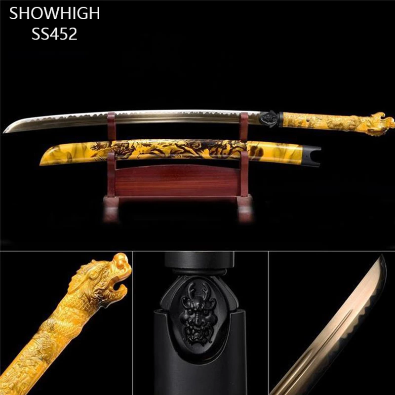 Handmade carbon steel resin dragon katana Swords ss452