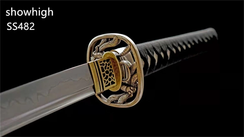 Handmade T10 real hamon brass dragonfly katana Swords ss482