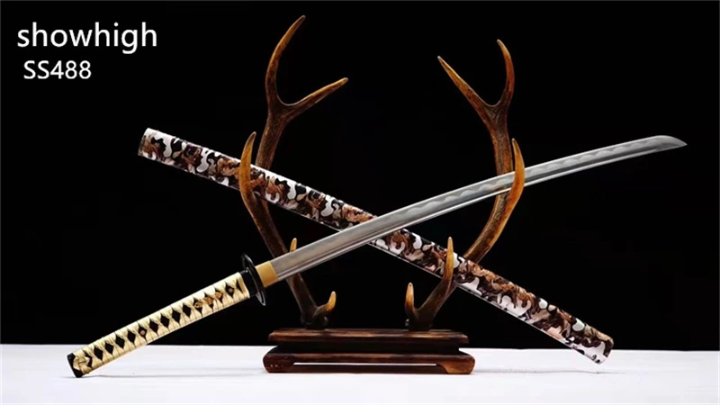 Handmade carbon steel camouflage Swords ss488