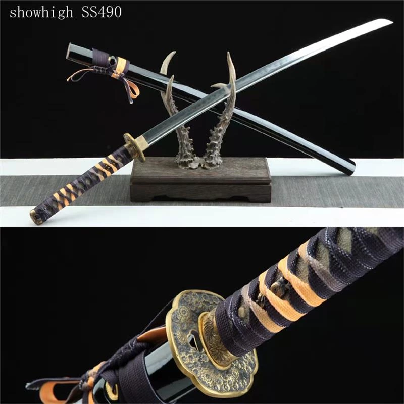 Handmade 10 real hamon katana Swords ss490