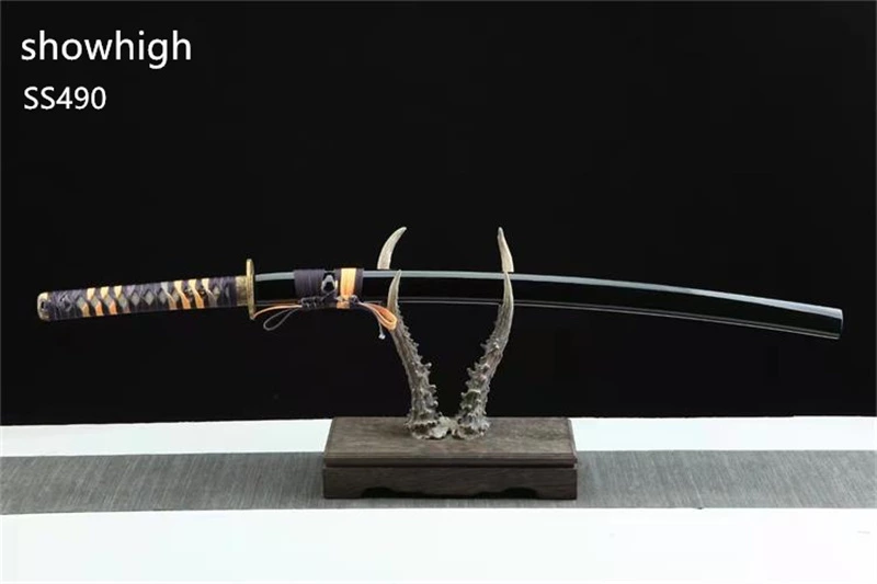 Handmade 10 real hamon katana Swords ss490