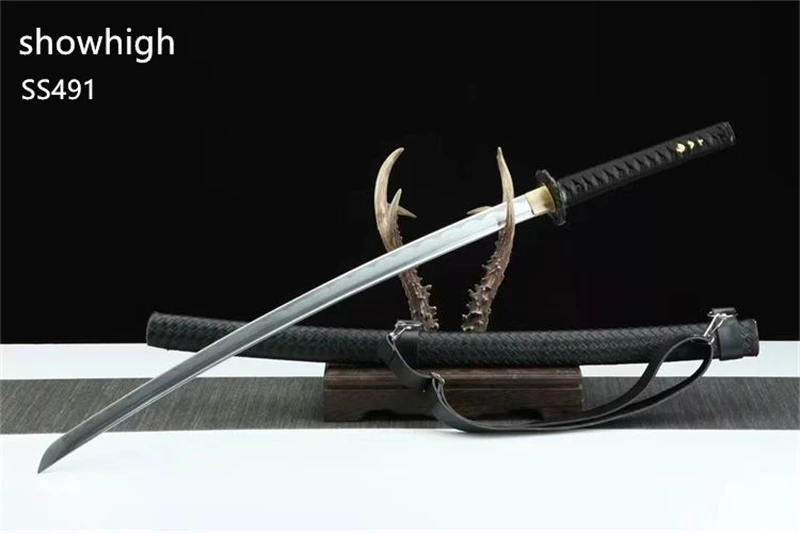 Handmade black katana  Swords ss491