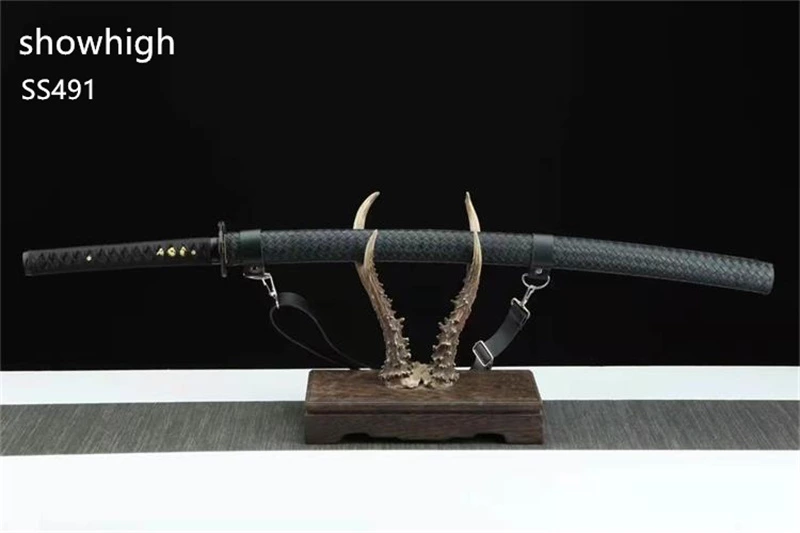 Handmade black katana  Swords ss491