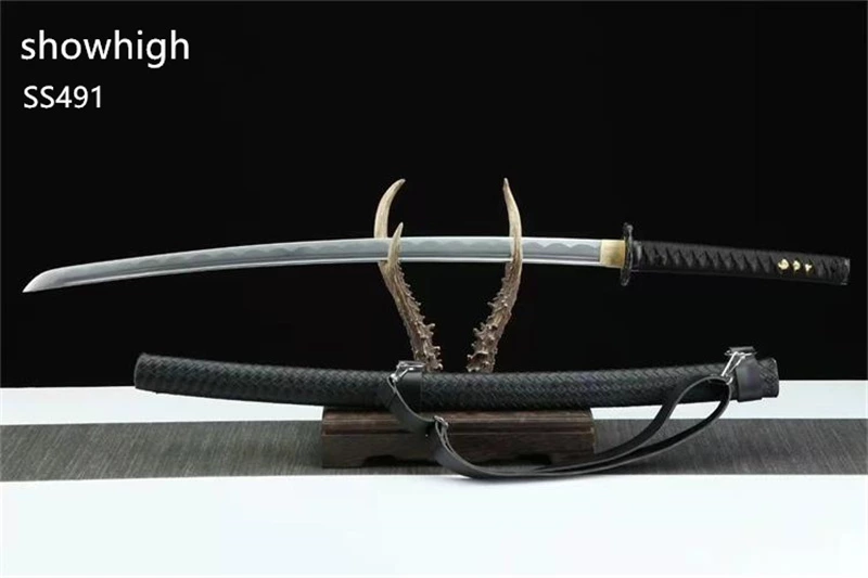 Handmade black katana  Swords ss491