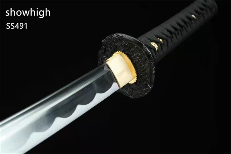 Handmade black katana  Swords ss491