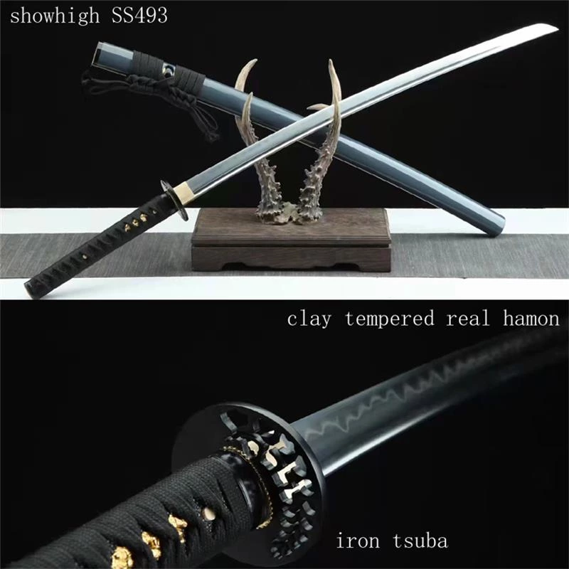 Handmade carbon steel real hamon katana  Swords ss493