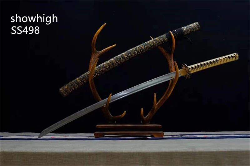 Handmade gold skuull katana Swords ss498