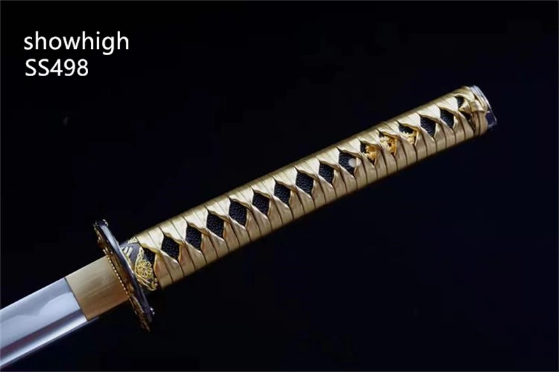 Handmade gold skuull katana Swords ss498