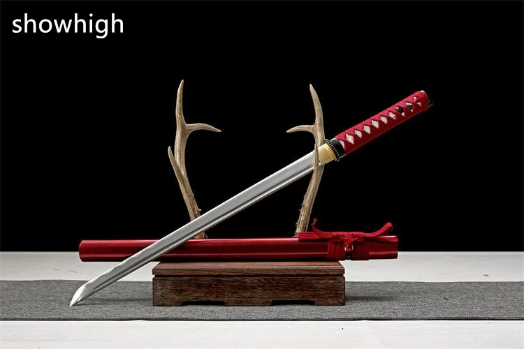 Handmade carbon red  wakizashi Swords ss503