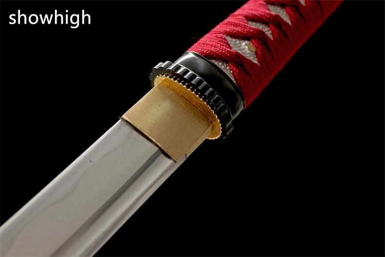 Handmade carbon red  wakizashi Swords ss503