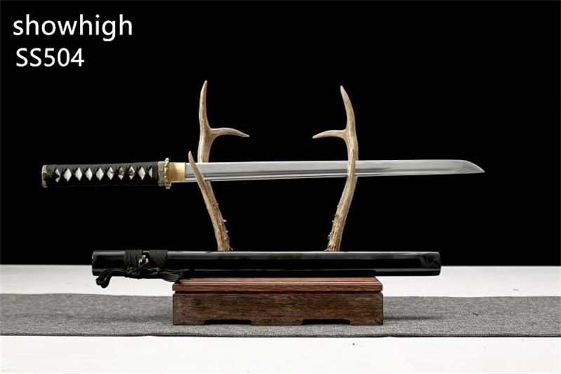 Handmade black wakizashi Swords ss504