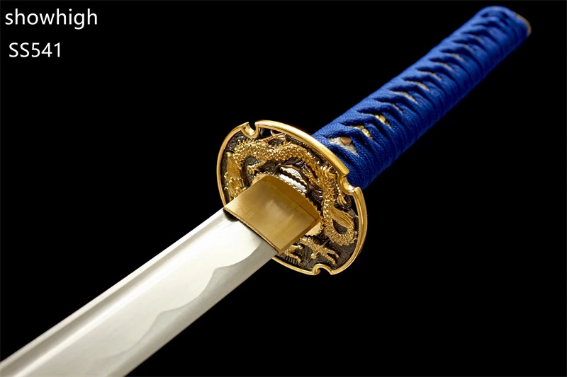 Handmade  functional  blue katana Swords ss541