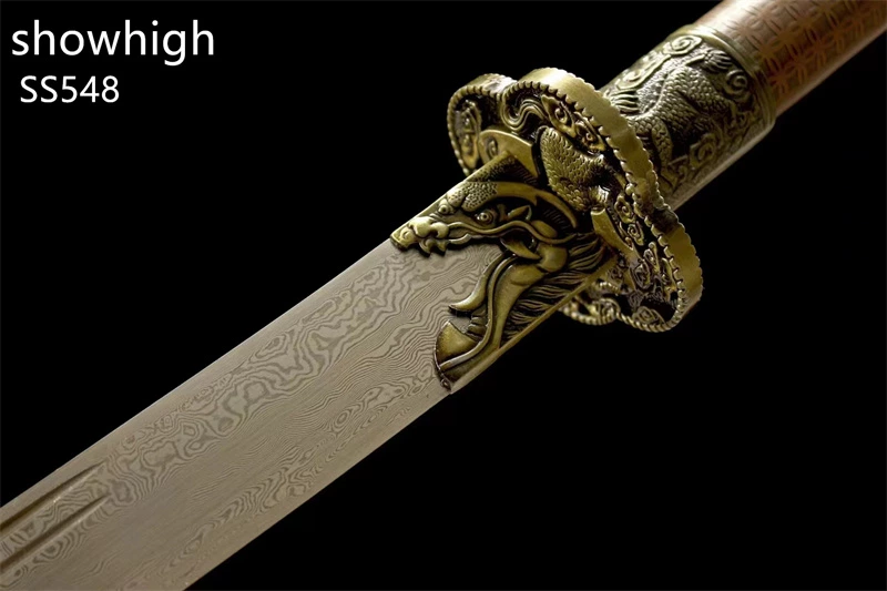 Handmade  damascus Swords with brass scabbard ss548