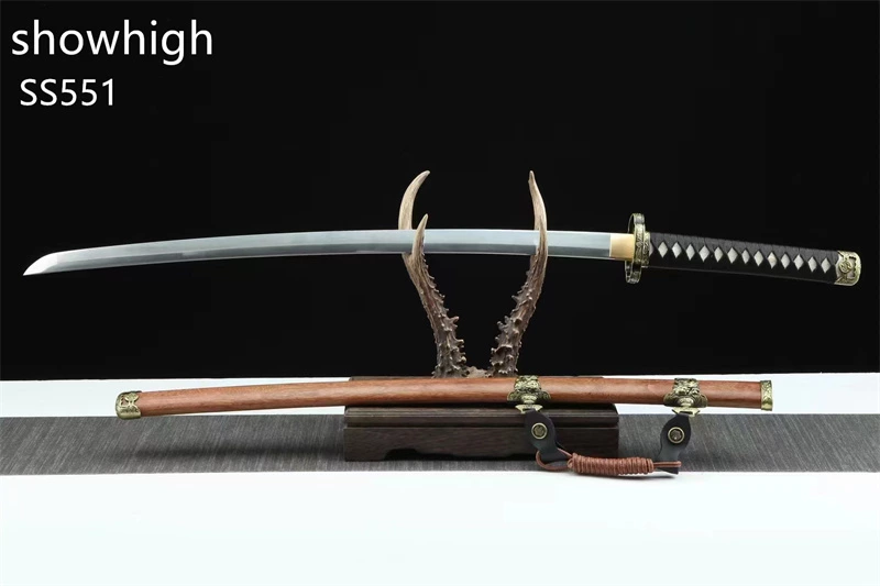 Handmade functional military Swords with rosewood saya ss551