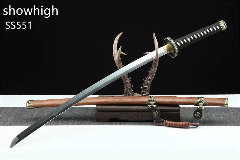 Handmade functional military Swords with rosewood saya ss551