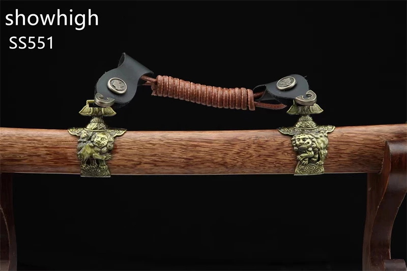 Handmade functional military Swords with rosewood saya ss551