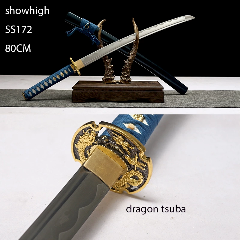 handmade  functional wakizashi dragon sword ss172