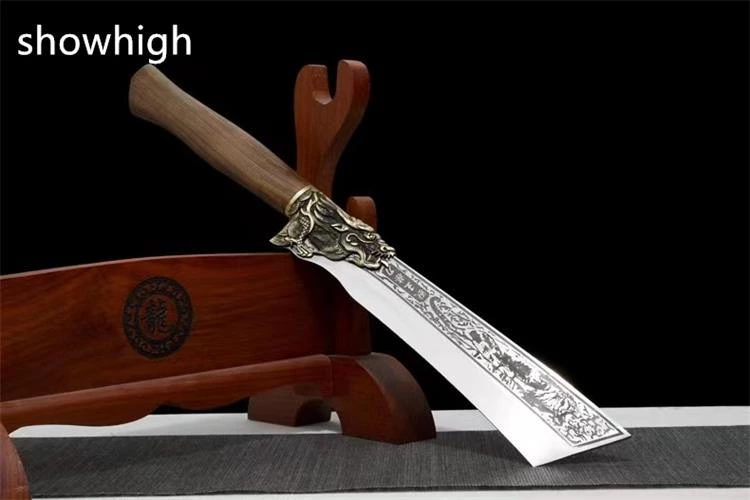 handmade high  carbon steel wood chopper sword x003A