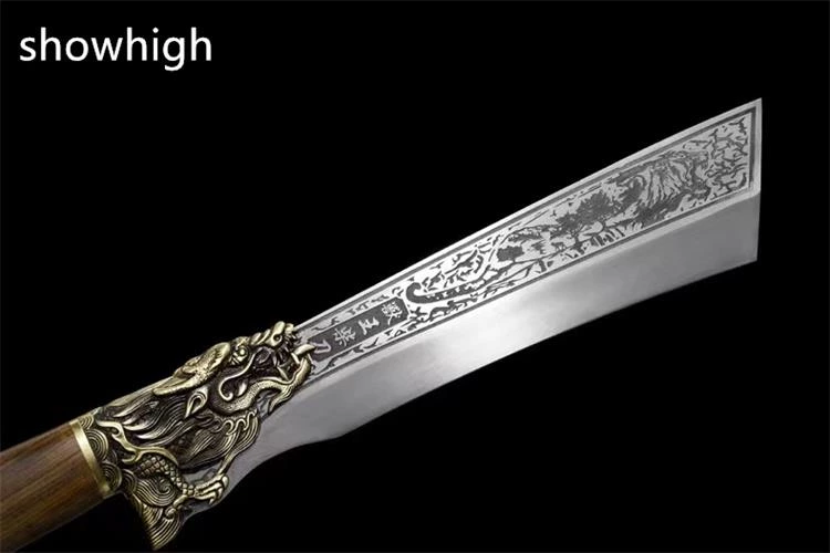 handmade high  carbon steel wood chopper sword x003A