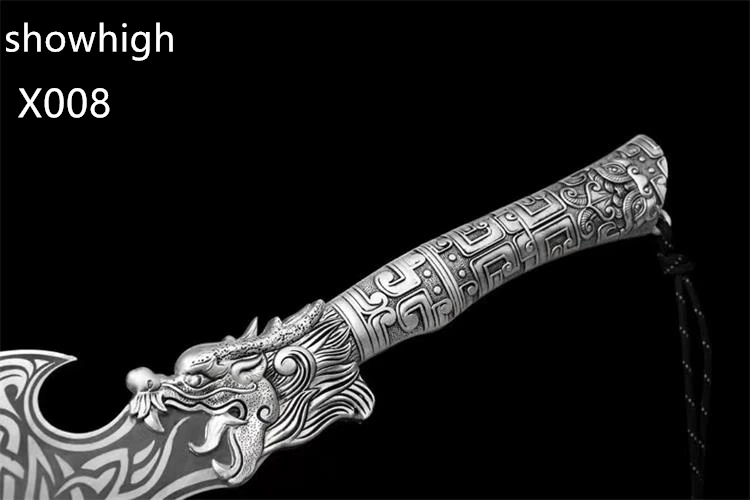 handmade high carbon steel  tomahawk  broad axe with zinc alloy dragon handle X008