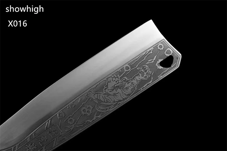 handmade high carbon steel tiger sword wood chopper X016