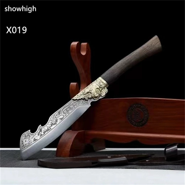 handmade high carbon steel cow sword wood chopper X019