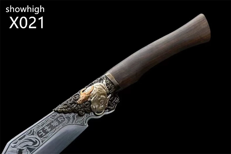 Handmade high carbon steel mountain god sword wood chopper X021