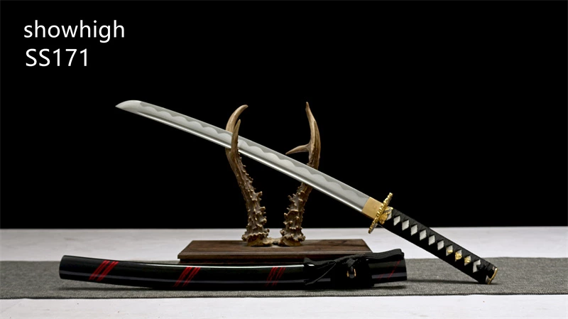 handmade functional carbon steel wakizashi sword ss171