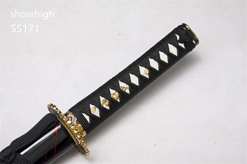 handmade functional carbon steel wakizashi sword ss171