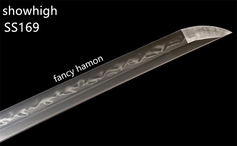 handmade high quality T10 real fancy hamon japanese katana  swords ss169