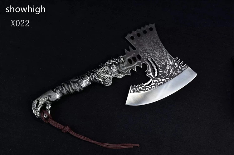 Handmade high carbon steel dragon axe X022