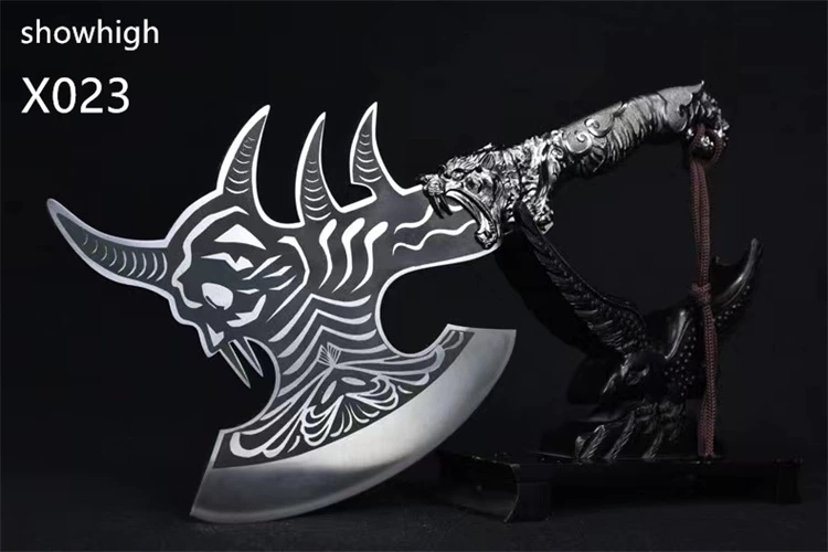 handmade high carbon steel skull axe X023