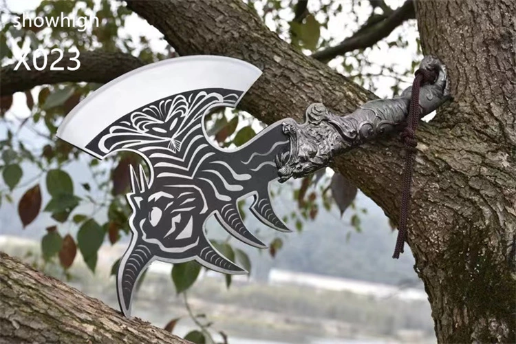 handmade high carbon steel skull axe X023