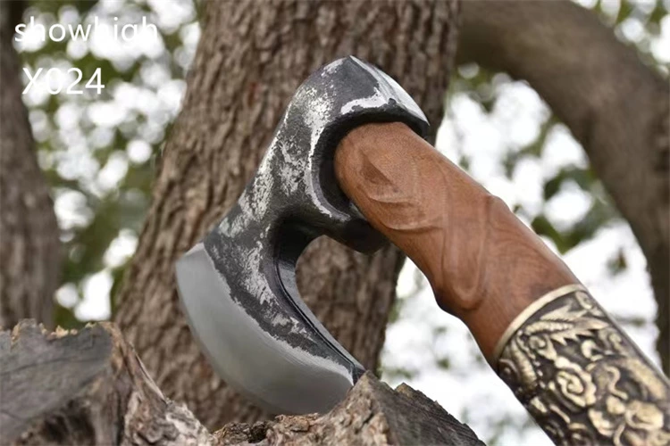 handmade high carbon steel battleaxe tomahawk hatchet X024