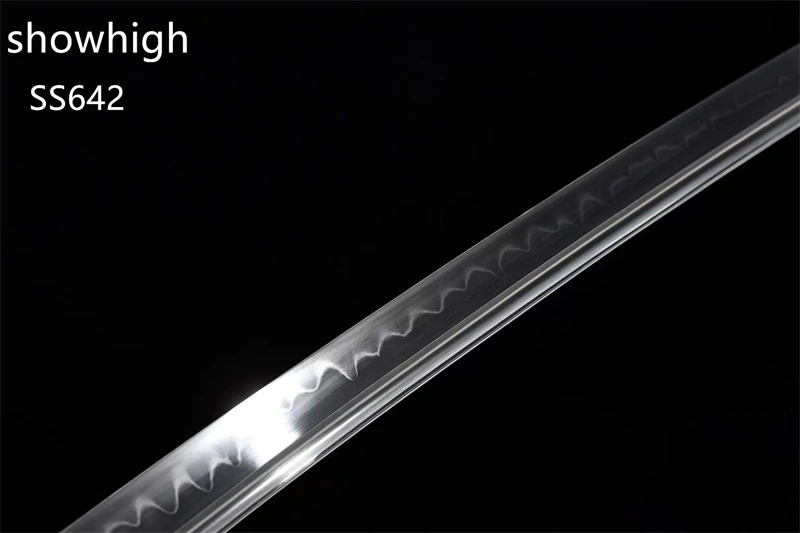 handmade high quality T10 clay tempered real hamon katana sword SS642