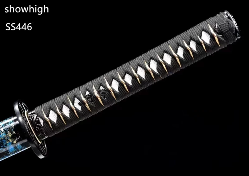 handmade high quality samurai katana sword with fancy hamon ss446