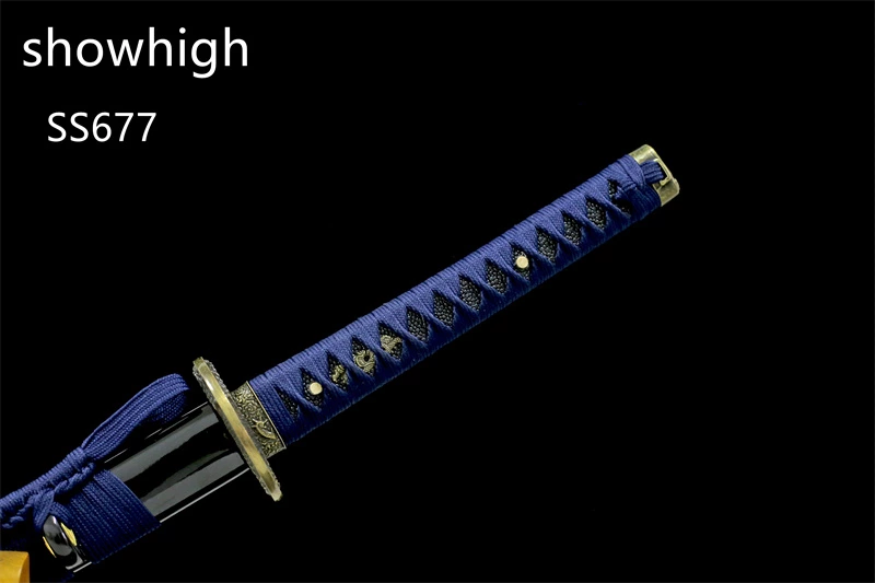 Handmade blue T10  Swords with dragon tsuba SS677