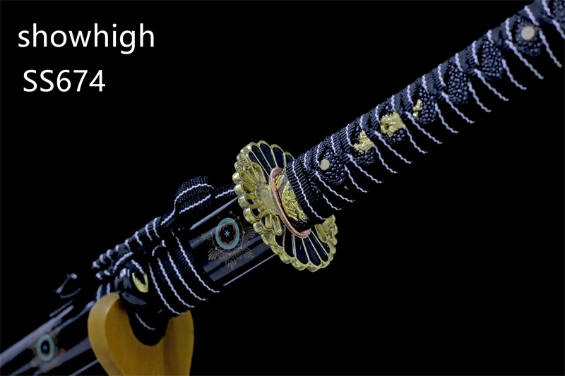 handmade T10 purple blade functional katana sword ss674