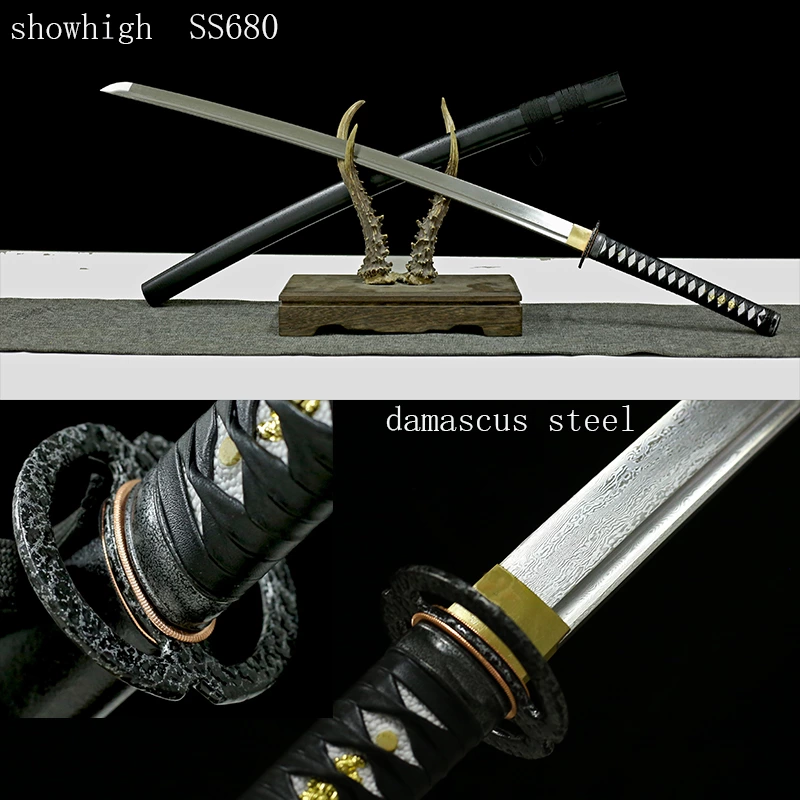 handmade functional damascus katana sword SS680