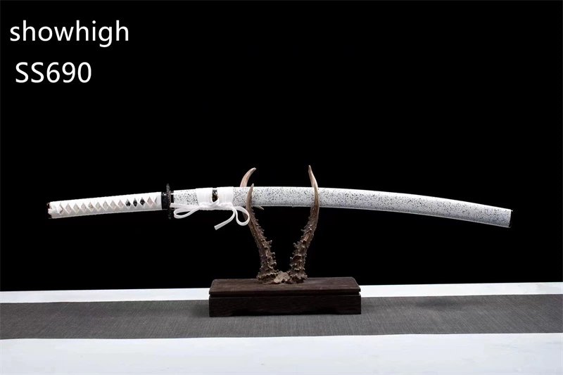 handmade high carbon steel katana sword with iron tsuba ss690