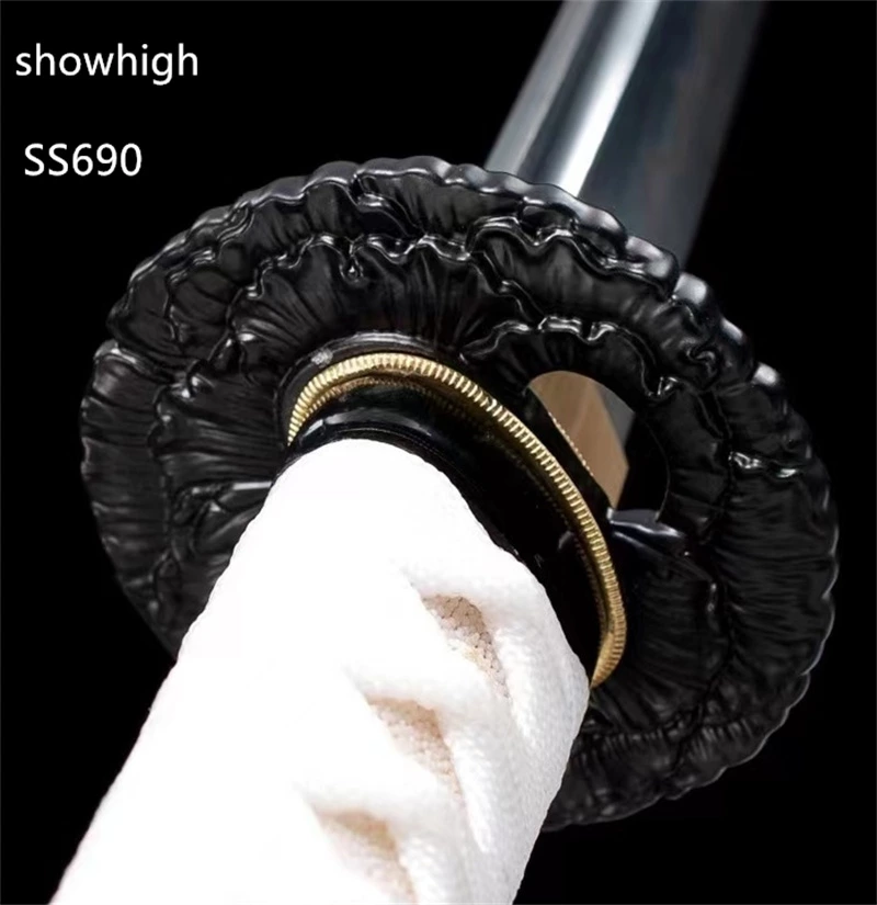 handmade high carbon steel katana sword with iron tsuba ss690