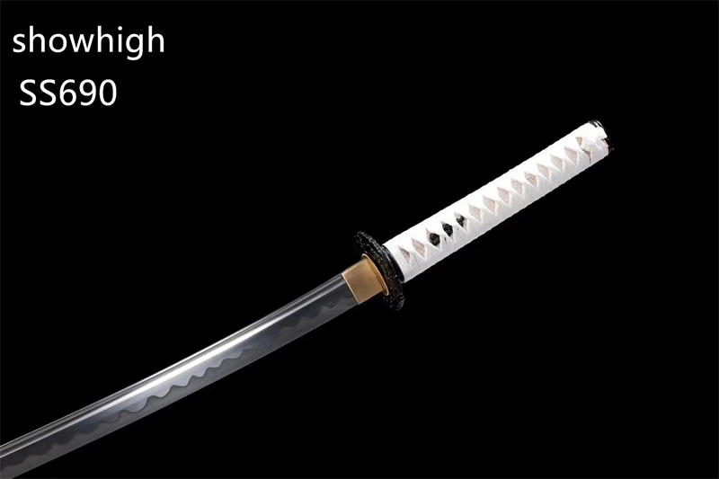 handmade high carbon steel katana sword with iron tsuba ss690