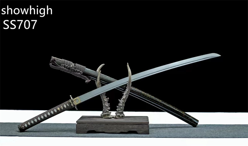 handmade high quality twisted damascus katana sword ss707