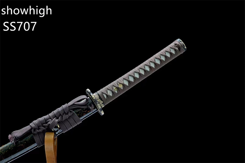 handmade high quality twisted damascus katana sword ss707