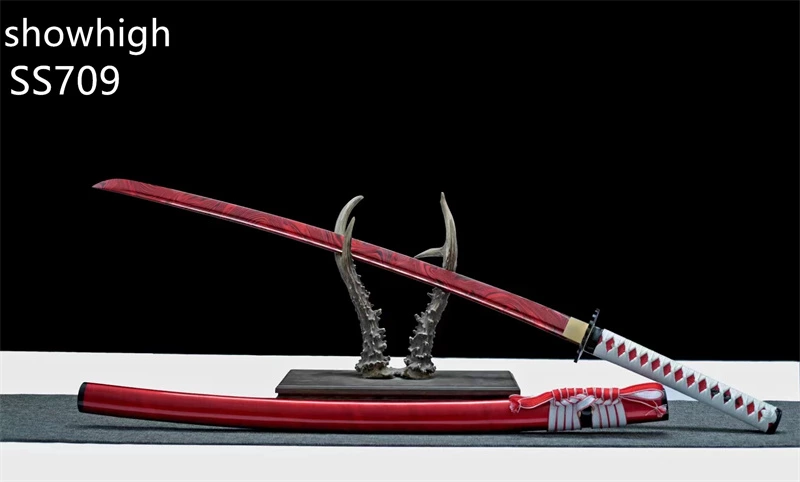 Handmade red katana Swords ss709